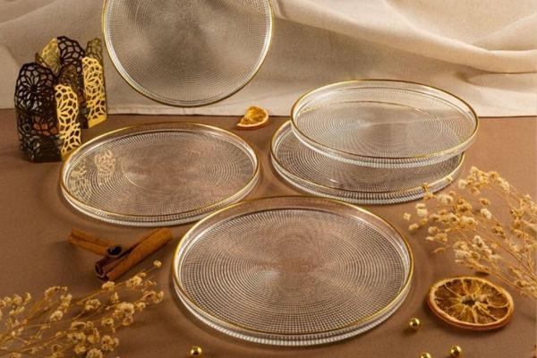 Fecra Loren 6 Parça Servis Seti 21 cm Gold Fileli - Image 1