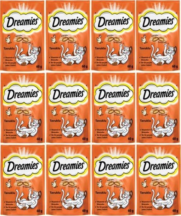 Dreamis Tavuklu Kedi Ödülü 60 gr X 12 Adet - Image 1