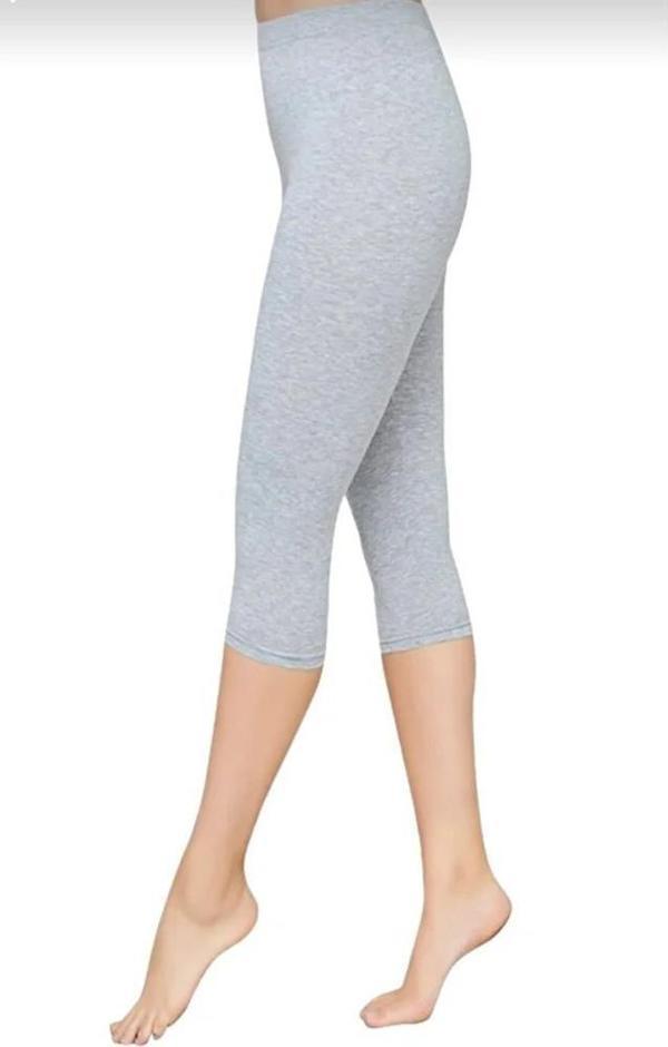 Kota Kadın Likralı Penye Düz Uzun Kapri Tayt (4005) - Image 1