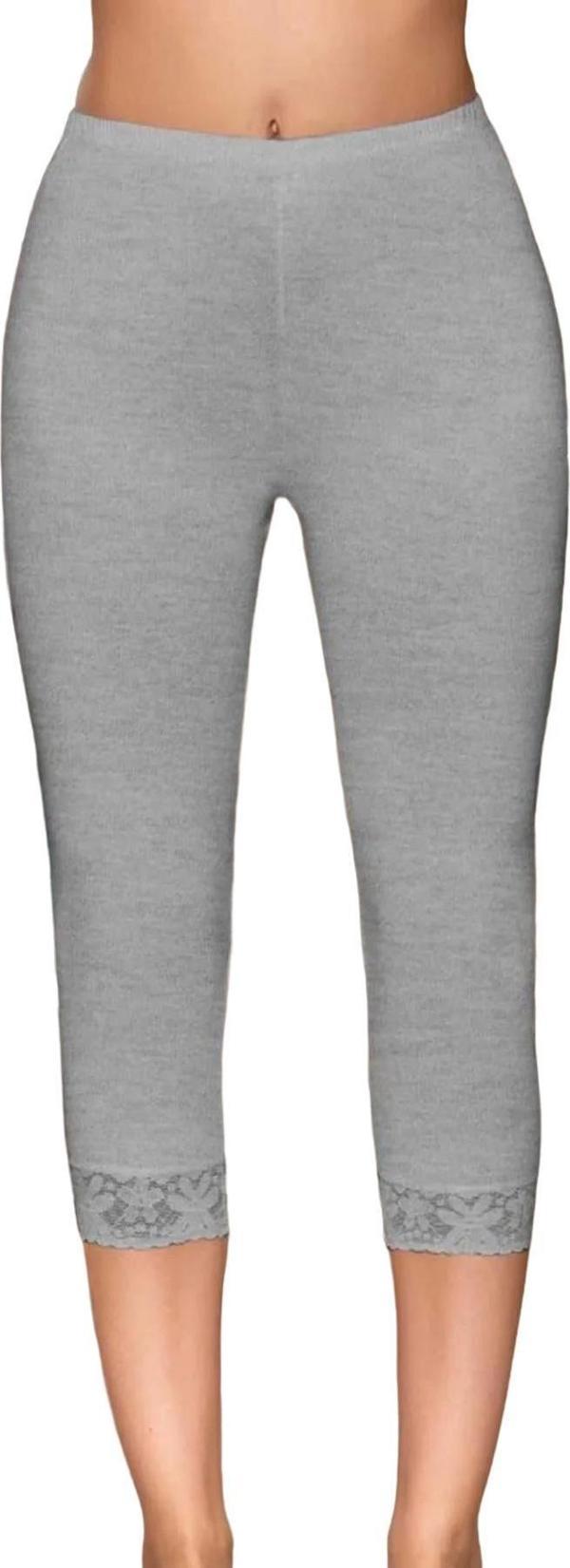 Kadın Ribana Paçası Dantelli Uzun Tayt Berrak-2104 - Image 1