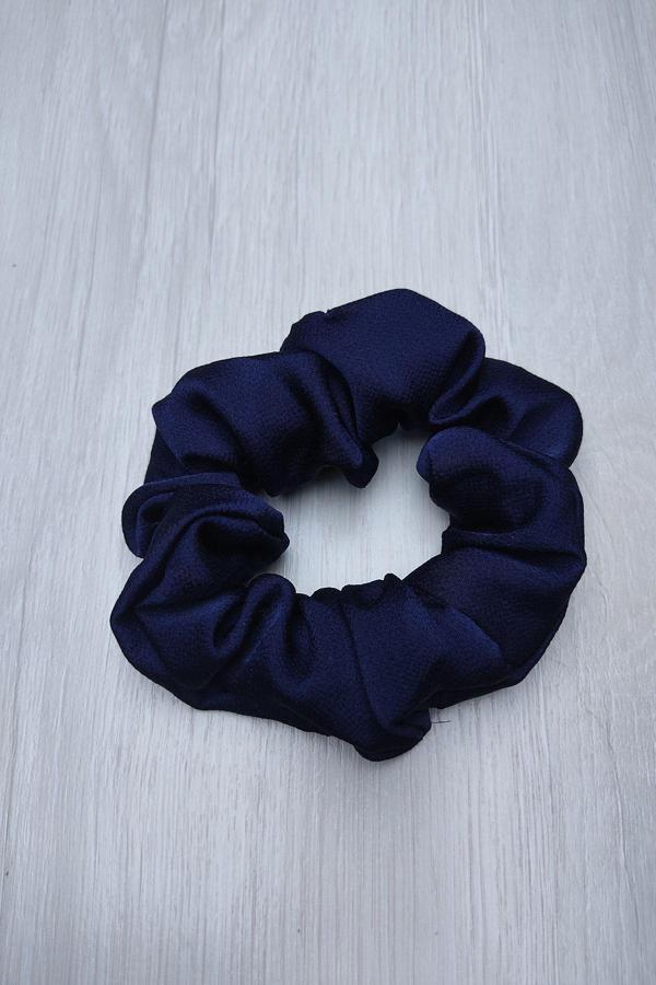 Altunlar Shop Lacivert Renk Saten Lastikli Simit Saç Tokası - Image 1
