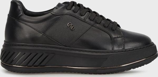 Marcomen Hakiki Deri Kalın Tabanlı Sneaker Erkek Ayakkabı 15220319S2 SİYAH - Image 1