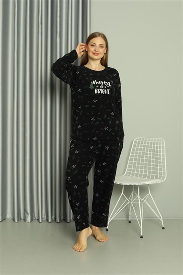 Celira Welsoft Polar Kadın Büyük Beden Pijama Takımı 808043 - Image 1