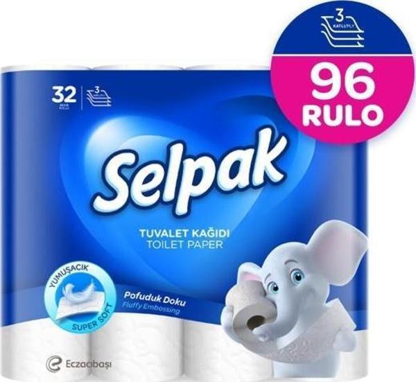 Selpak Tuvalet Kağıdı 96 Rulo (32x3) - Image 1