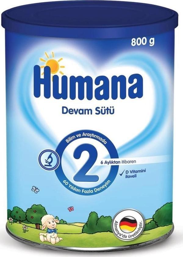 Humana 2 Bebek Sütü 800 gr. Metal Kutu - Image 1