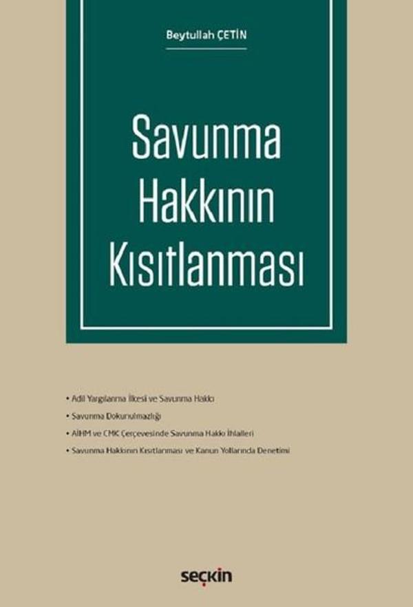 Savunma Hakkının Kısıtlanması - Seçkin Yayıncılık - Image 1