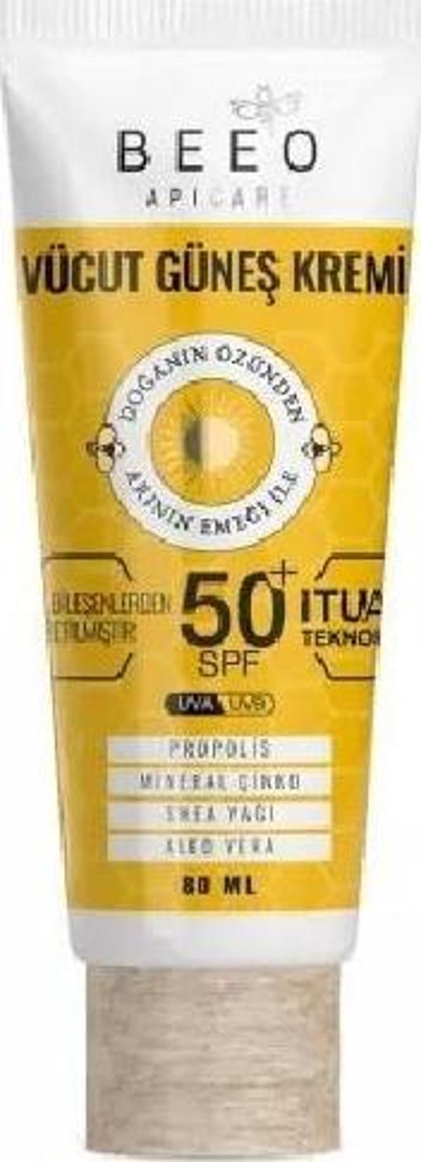 Bee'o Apicare Propolis Vücut Güneş Kremi SPF50 80 ML - Image 1