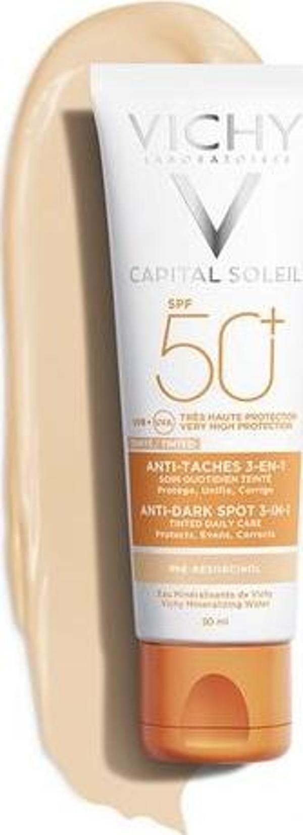 Vichy Ideal Soleil Spf 50+ Anti Dark Spots Leke Karşıtı Renkli Güneş Kremi 50 ml - Image 1