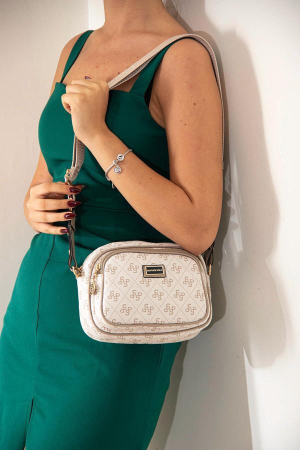 Silver & Polo Kadın Çapraz Çanta 1111-43155 SİLVER POLO ÇAPRAZ BAYAN ÇANTASI M178 BEJ-MAT KUM - Image 1