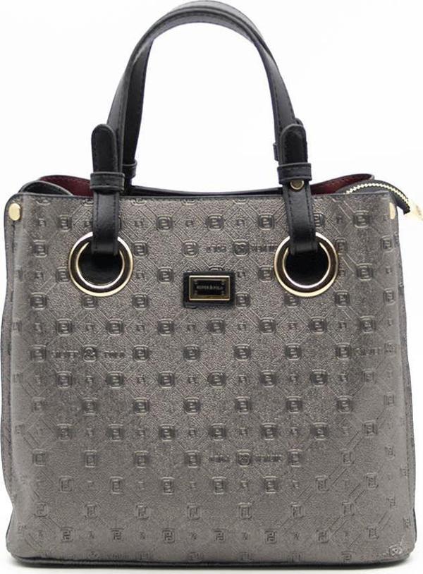 Silver & Polo Kadın Omuz Çantası 975-38947 SİLVER POLO BAYAN ÇANTASI M46 PLATİN-MAT SİYAH - Image 1