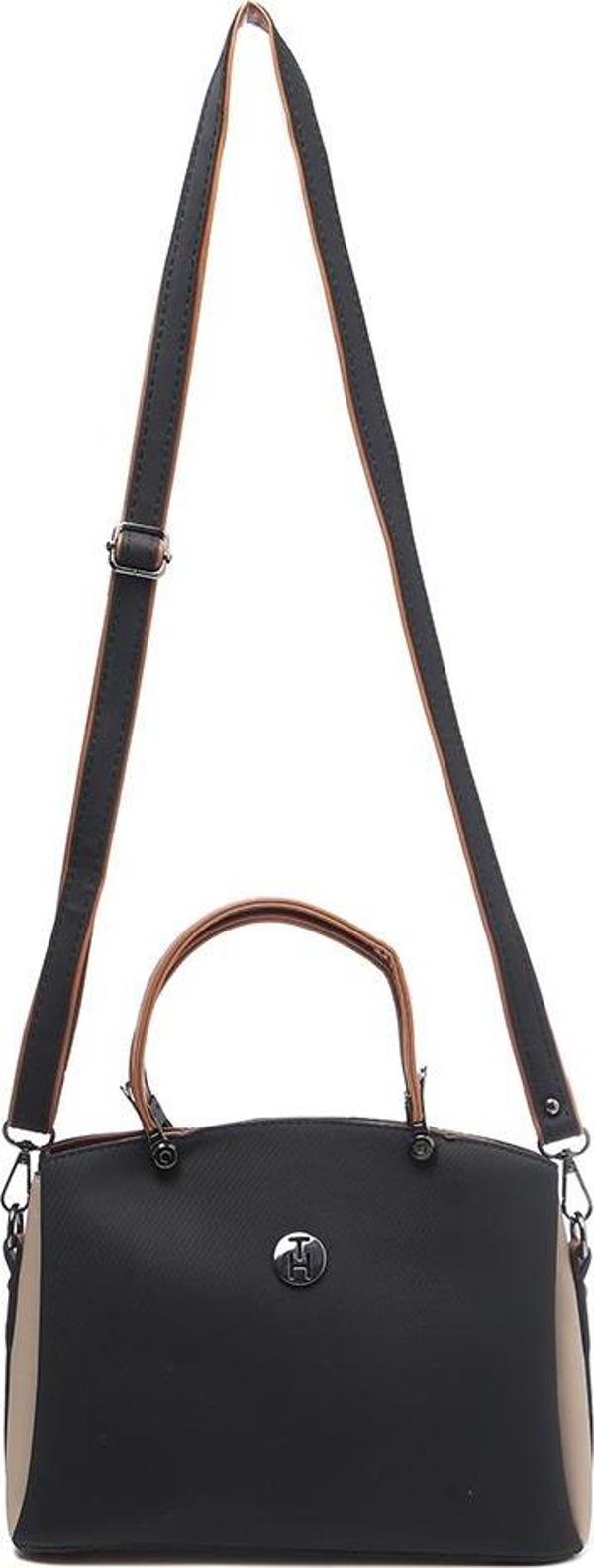 TH Bag Kadın Omuz Çantası TH-YK6371 SİYAH-KOYU BEJ-TABA - Image 1