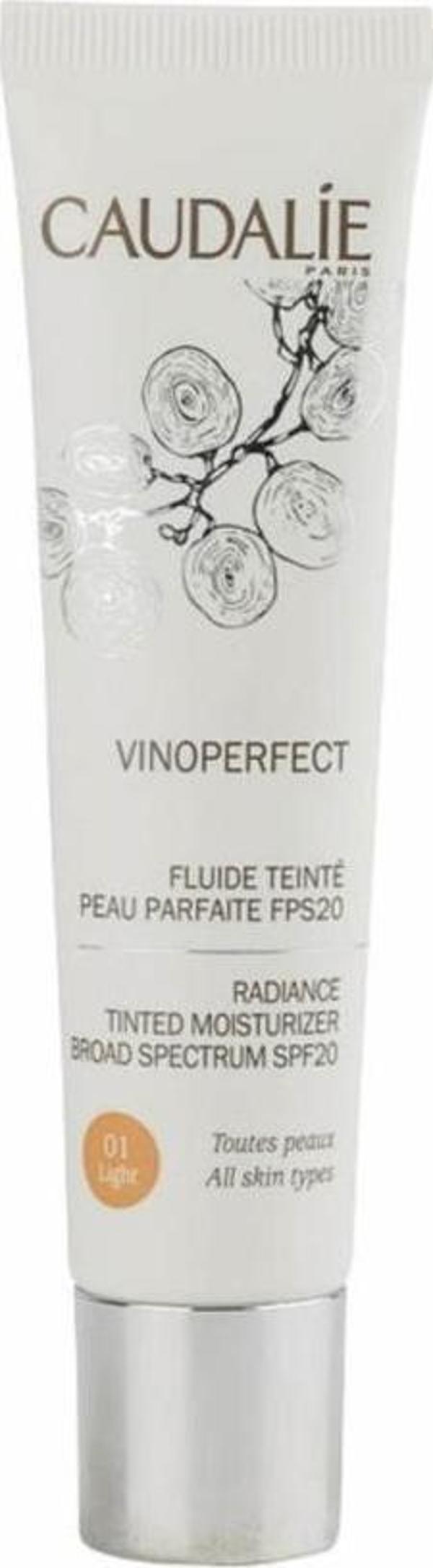 Caudalie Yağ İçermeyen Nemlendirici-Vinoperfect Tinted Moisturizer Fluid Spf20 Açık Ton 40 ml - Image 1