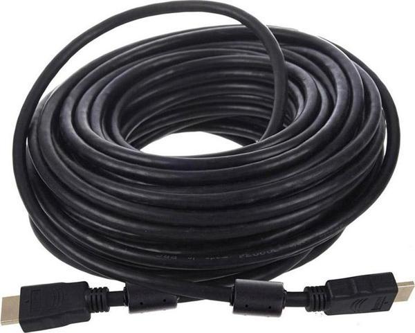 PLASTİK DÜZ SİYAH 20 METRE GOLD POŞETLİ HDMI KABLO-Findit - Image 1