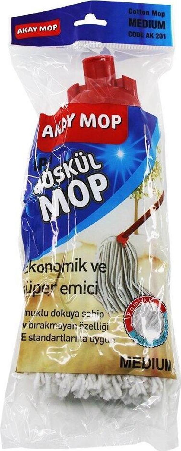 MEDIUM ÖRGÜLÜ İPLİ  PÜSKÜL PAMUK MOP-Findit - Image 1