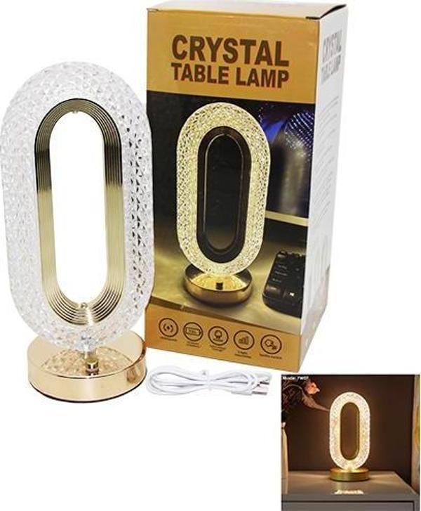BÜYÜK OVAL 3 RENK LED DOKUNMATİK USB ŞARJLI MASA LAMBASI-Findit - Image 1