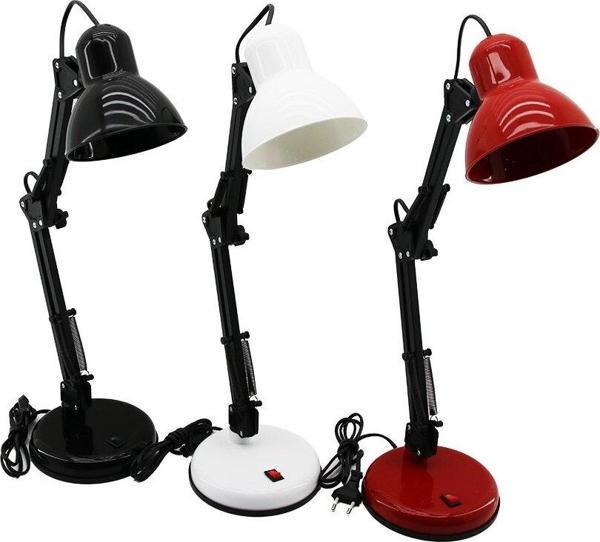 METAL AKROBAT AYAKLI ELEKTRİKLİ MASA LAMBASI RENKLİ PLASTİK TABLA - KAFA-Findit - Image 1