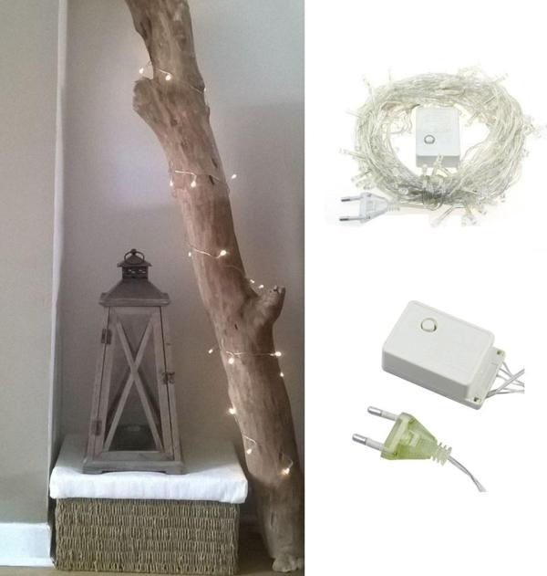 100 Ledli 8 Fonksiyonlu 10 Metre Led Aydınlatma Dekor Lambası (beyaz)-Findit - Image 1