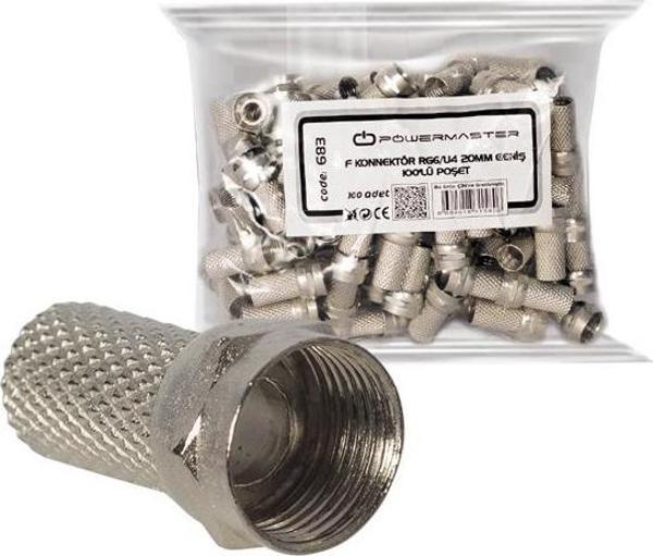 RG6/U4 18MM GENİŞ F KONNEKTÖR (100LÜ POŞET)-Findit - Image 1
