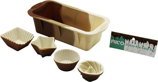 13PCS SİLİKON MUFFİN - BATON KEK KALIP SET BATON=11.5X25CM 3ER RÜZGAR GÜLÜ - YUVARLAK - YILDIZ - D.GEN (2818) - Image 1