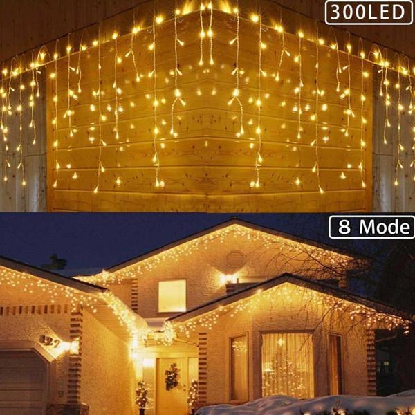 8 Fonksiyonlu 16 Saçaklı Perde Led 3 x 1 (Günışığı)-Findit - Image 1