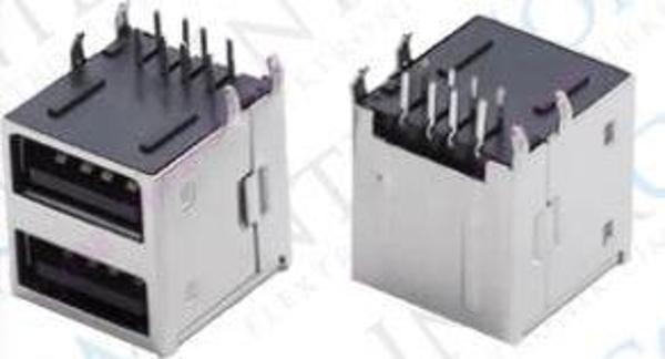 USB 2.0 ŞASE A DİŞİ İKİLİ 90 MAVİ (IC-265E)-Findit - Image 1