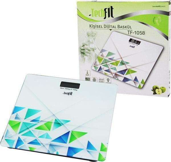 DESENLİ CAM TEMPERLİ DİJİTAL BASKÜL TERAZİ 180KG/100GRLCD EKRAN - SENSÖR (2818) - Image 1