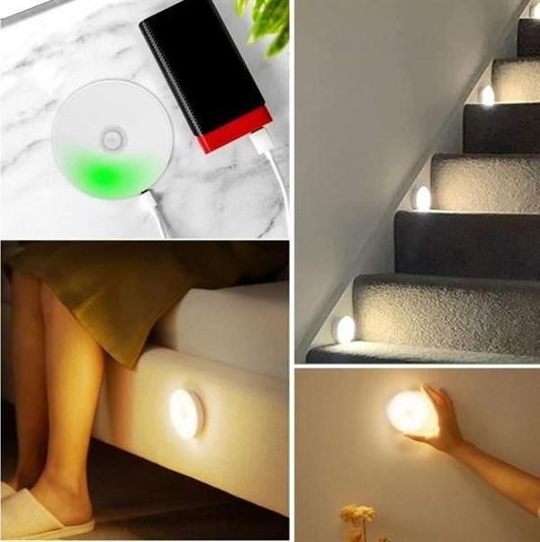 Sensörlü Mıknatıslı Yapışkanlı - Çekmece - Dolap Köşe Aydınlatıcı Kablosuz Şarjlı Led Spot Mutfak Lamba-Findit - Image 1