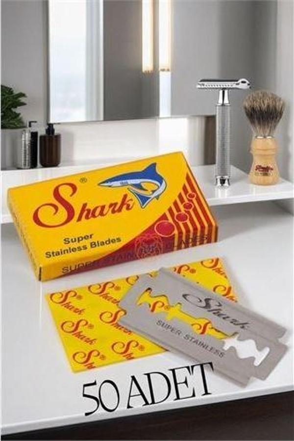 Shark 50 Adet Paslanmaz Çelik Tıraş Jileti - Image 1