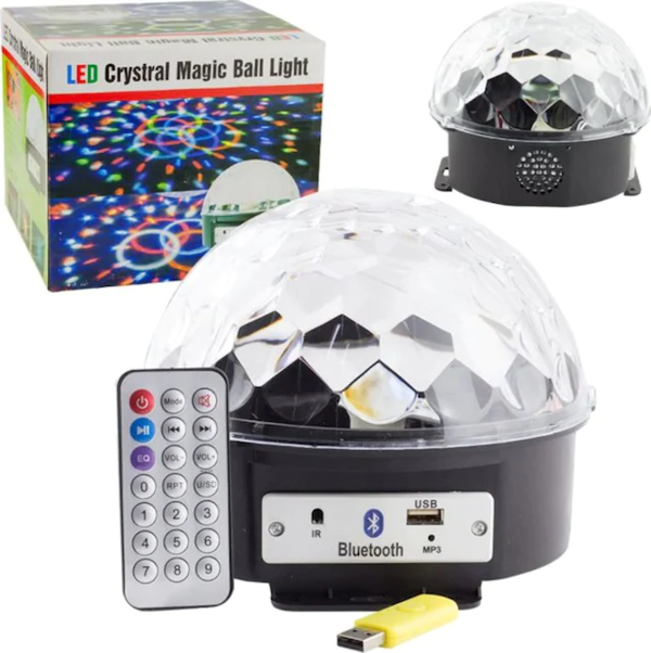 Disko Topu Bluetooth Kumandalı Led Kristal-Findit - Image 1