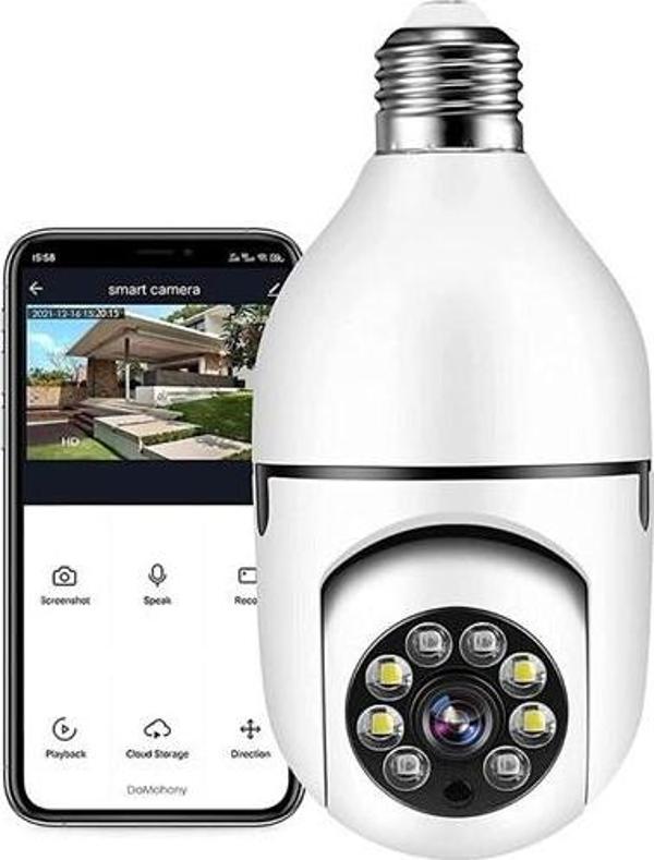 WiFi 360 Panoramik Ampul Kamera Gece Görüş Ses Akıllı Hareket Algılayıcı-Findit - Image 1