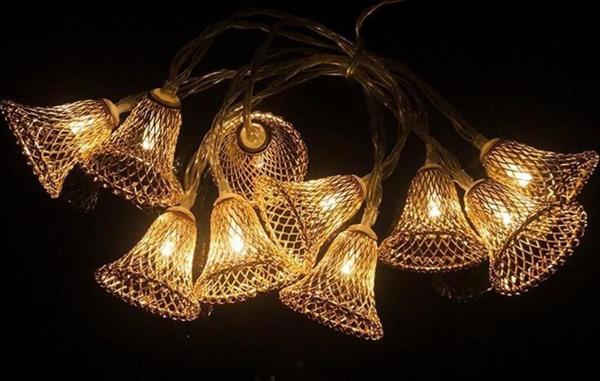 Parti ve Özel Gün Dekorasyonu Çan Şeklinde Metal Şerit Led Işık-Findit - Image 1
