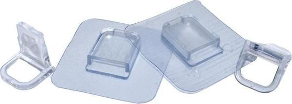 4 PARÇA RAF AYAK APARATI ŞEFFAF PVC YAPIŞKANLI-Findit - Image 1