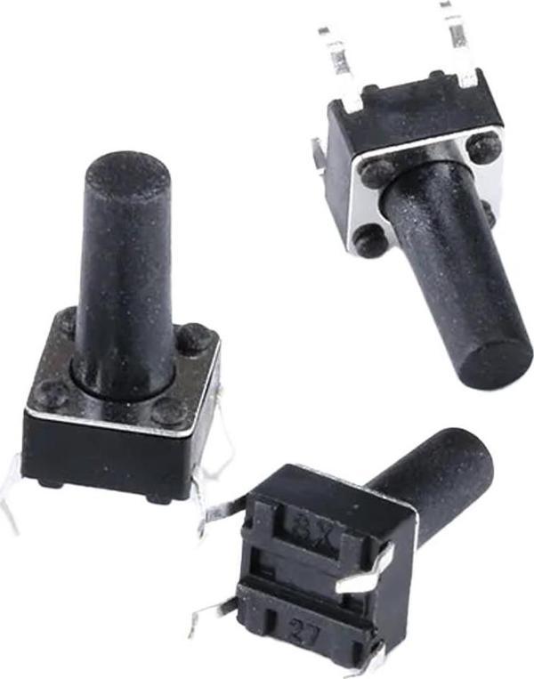 TACT SWITCH ŞASELİ 6X6X7MM IC-200 (C9 BUTON)-Findit - Image 1