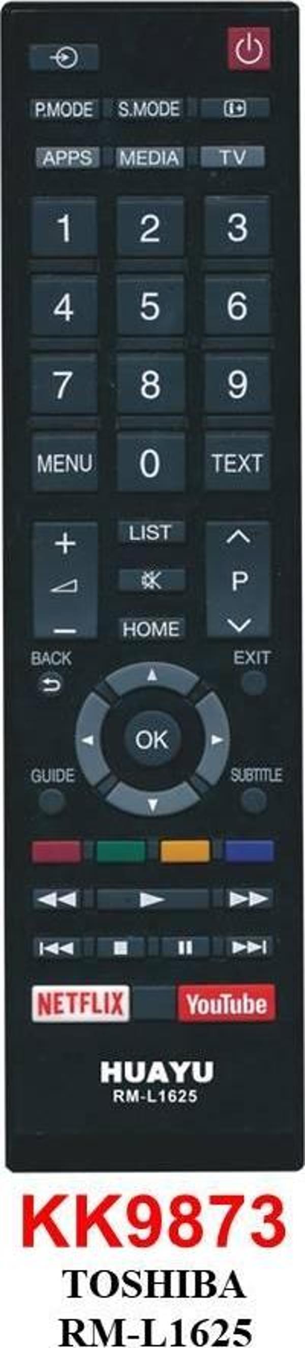 TOSHIBA RM-L1625 NETFLIX-YOUTUBE Lcd kumandası - Image 1