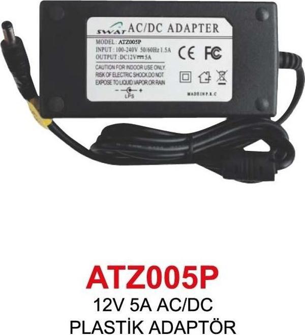 12V 5A AC/DC PLASTİK ADAPTÖR - Image 1