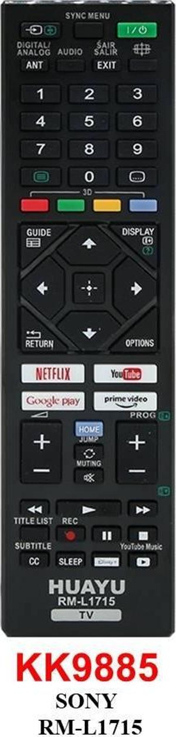 LCD SONY RM-L1715 NETFLIX-GOOGLE-PRIME-YOUTUBE - Image 1
