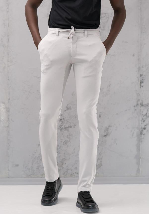 Slimfit Armürlü Full Likralı Esnek Beli Lastikli Yazlık Jogger Pantolon  - Image 1