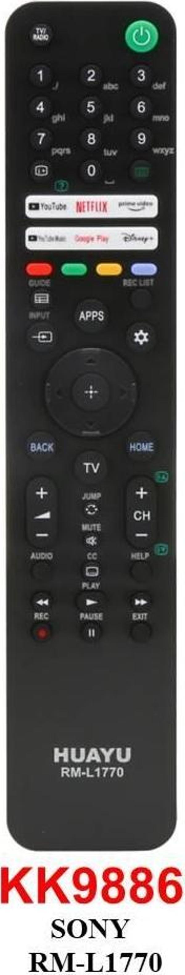 SONY RM-L1770 NETFLIX-YTUBE-PRIME-GOOGLE-DISNEY - Image 1