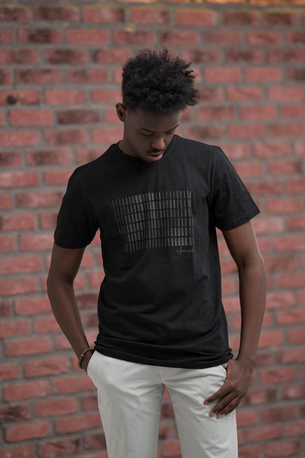 Slim Fit Pamuklu Önü Baskılı Sıfır Yaka T-Shirt - Image 1