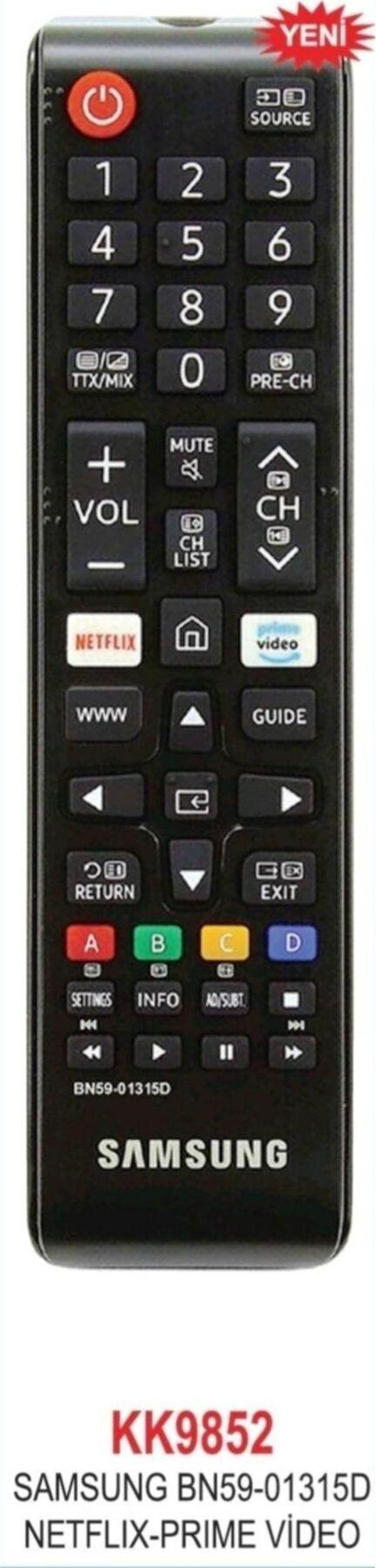 Samsung Bn59-01315d Netflıx-prıme Vd Lcd Led Tv Kumandası Kk9852-19844 - Image 1