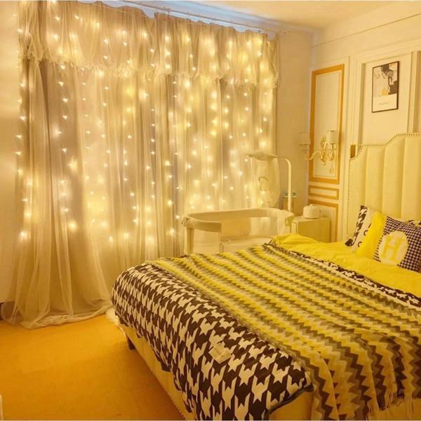 8 Fonksiyonlu Peri Perde Led Uzaktan Kumandalı Günışığı Perde Peri Led (3 mt x 3 mt) - Image 1