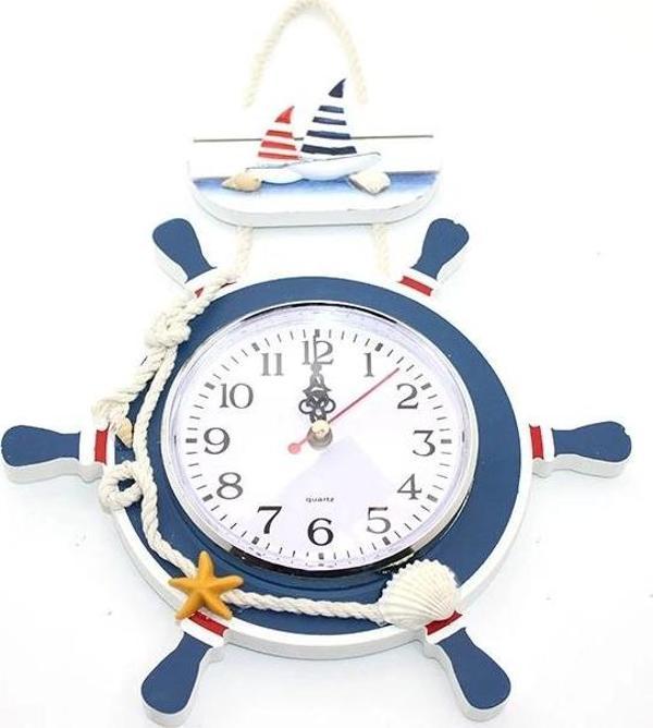 Ahşap Marin Dümenli Saat Model 2 - Image 1