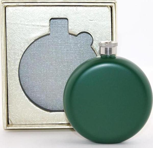 Paslanmaz Çelik Yuvarlak Matara 5 Oz Yeşil Renk - Image 1