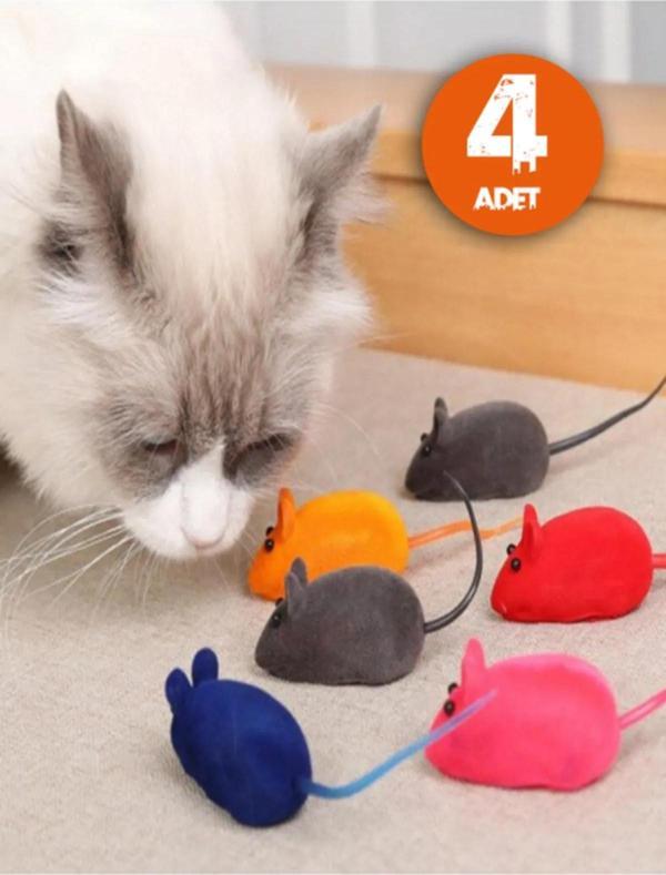 Kedi Eğitim Oyun Faresi 4 Adet - Image 1