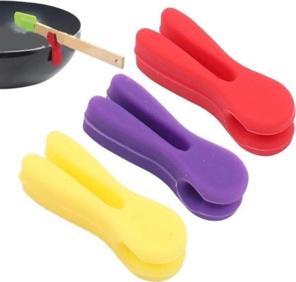 Silikon Tava Kaşık Tutacağı 3'lü Paket - Image 1