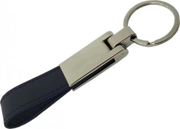 Siyah Deri Metal Anahtarlık - Image 1