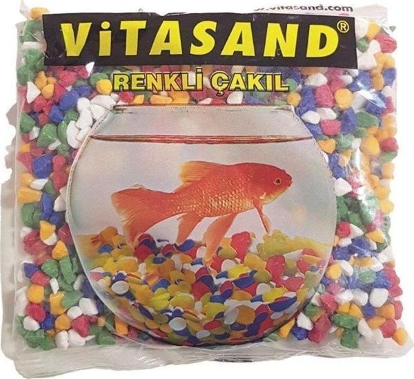 Vitasand Akvaryum Ve Fanus Küçük Karışık Renkli Çakıl Taşı 350 Gr 3 Adet - Image 1