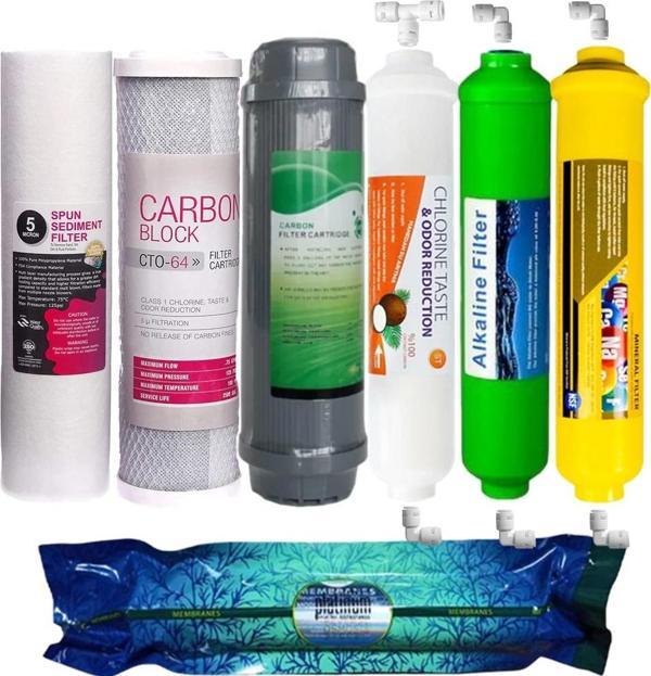 Su Arıtma Filtre Seti 7 Li Çift Karbon Platınum Mineral Alkali - Image 1