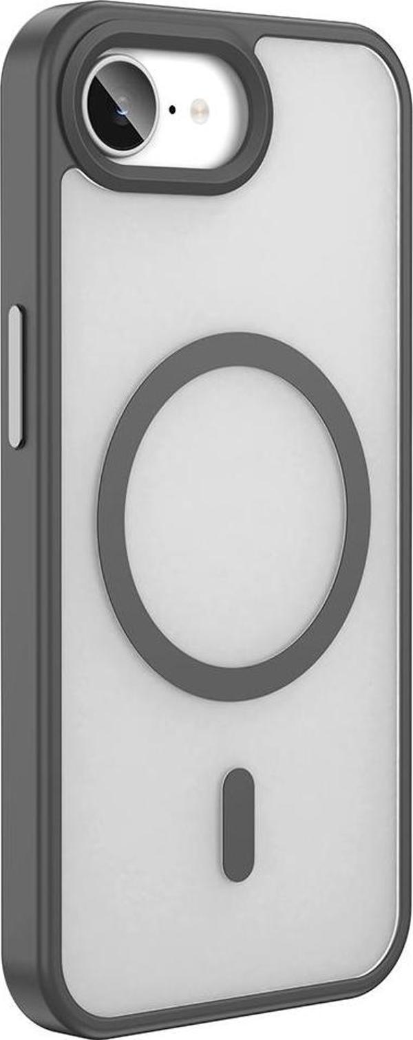 iPhone 16e Uyumlu Kamera Korumalı Magsafe Wireless Şarj Özellikli Mat Silikon Kapak - Image 1