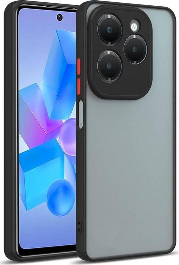 İnfinix Hot 40i Uyumlu Kamera Korumalı Darbeye Karşı Dayanıklı Arkası Mat Silikon Kılıf - Image 1